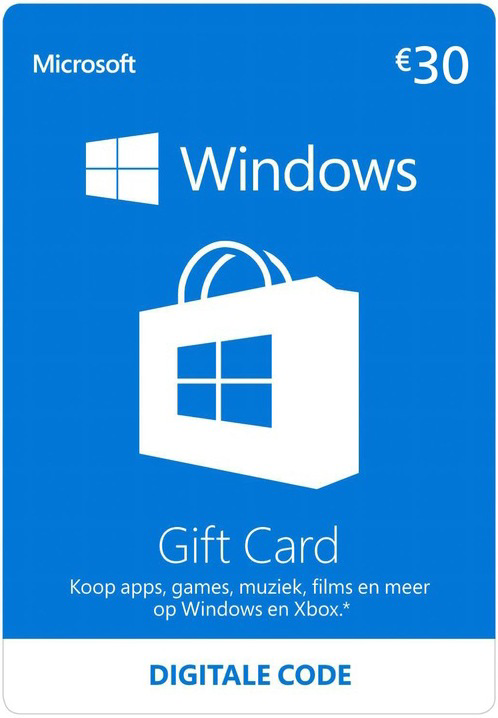 kousen Vernietigen verrassing Windows Gift Card 30 euro - Direct Digitaal Geleverd