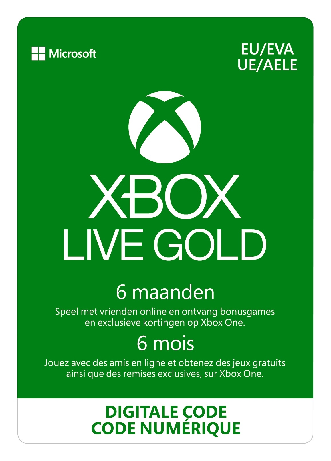 Xbox Live Gold 6 maanden EU