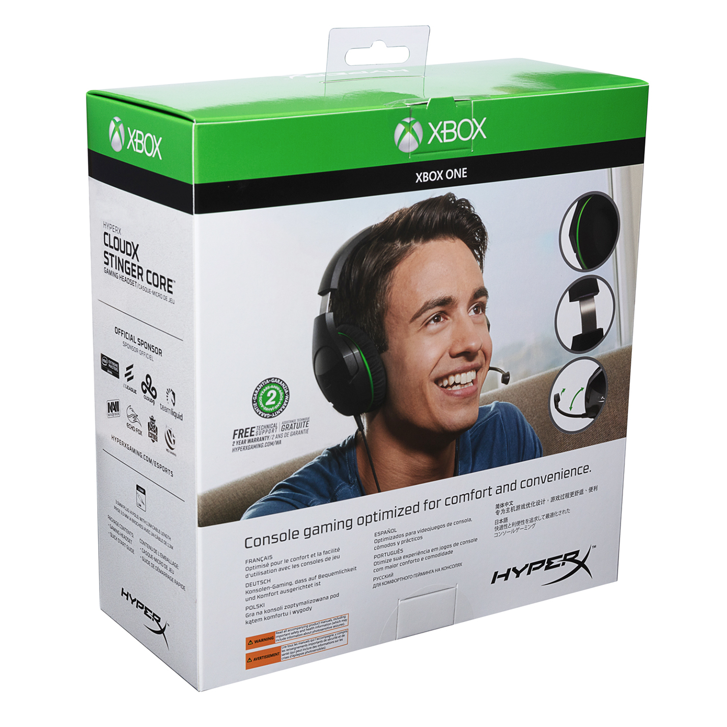Xbox Series X/S/One HyperX Cloud Stinger Core Gaming Headset - Zwart/Groen