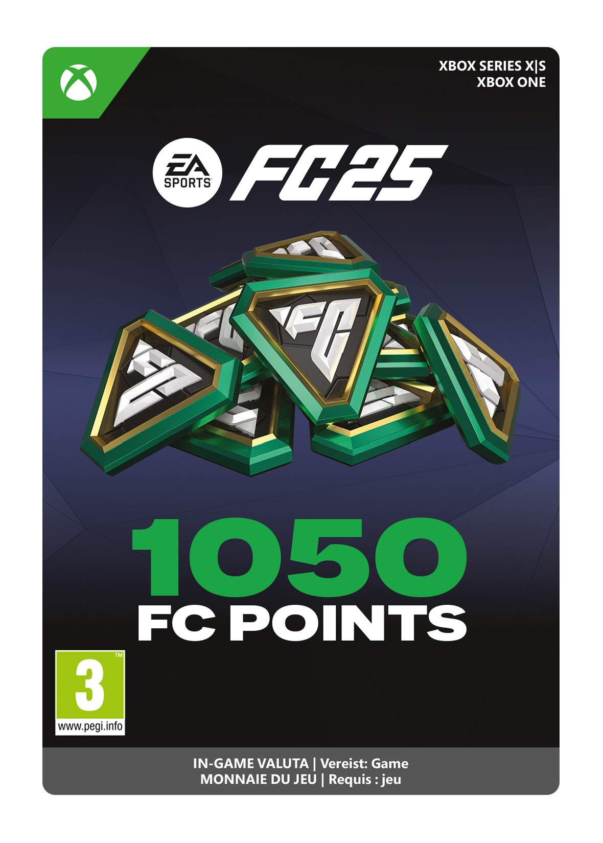 1050 Xbox EA Sports FC 25 Points (direct digitaal geleverd) GamesDirect®