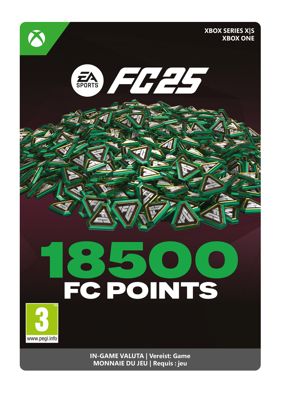 18500 Xbox EA Sports FC 25 Points (direct digitaal geleverd) GamesDirect®