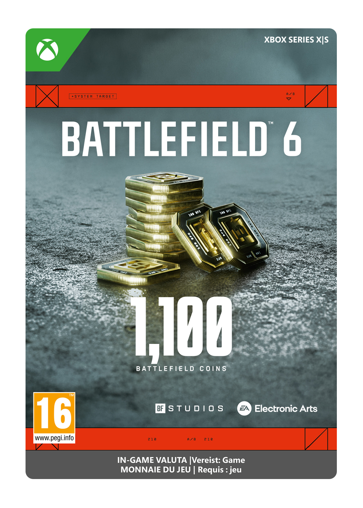 1100 Xbox Battlefield 6 Coins Xbox Series X|S (direct digitaal geleverd) GamesDirect®