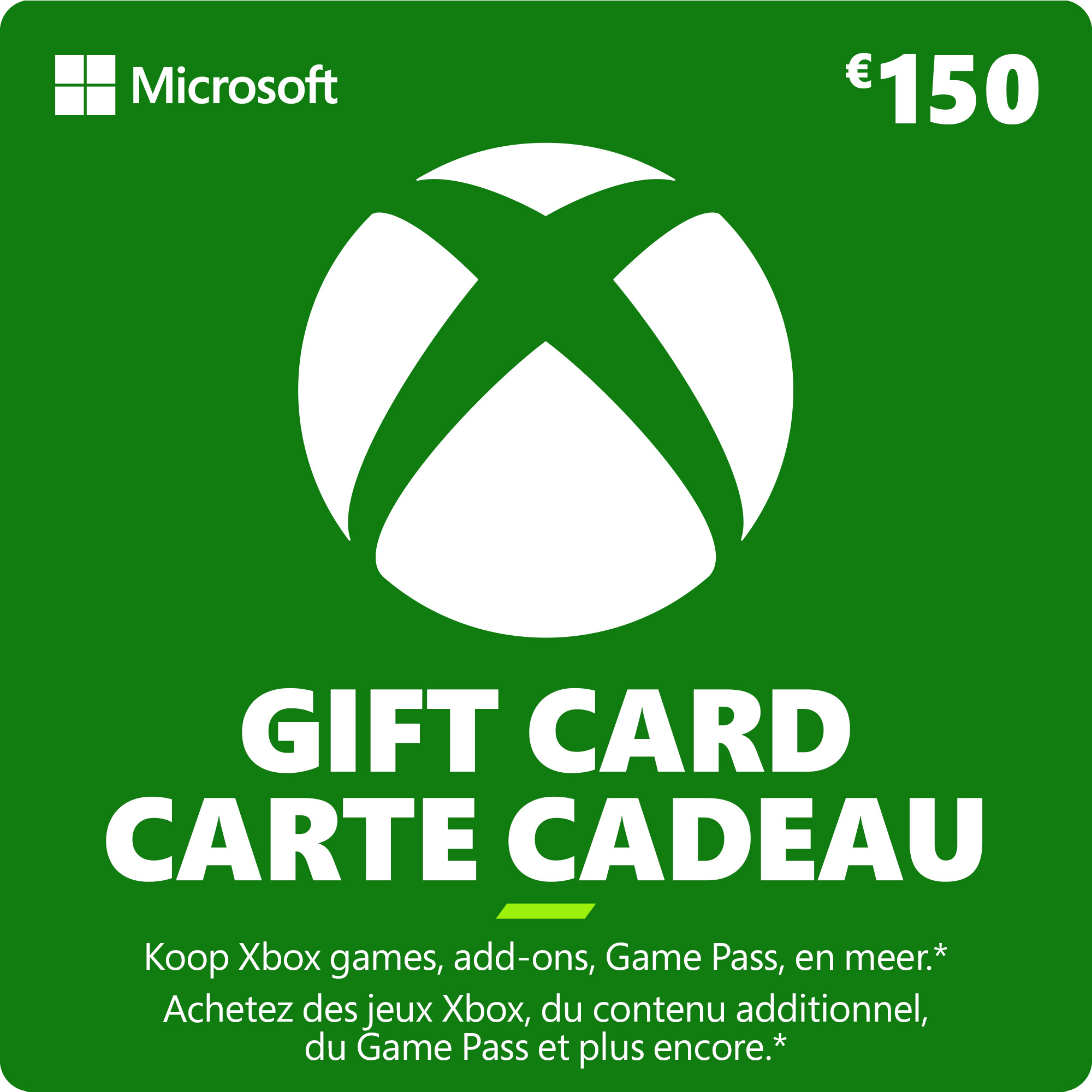 Xbox Gift Card 150 euro (digitaal) GamesDirect®