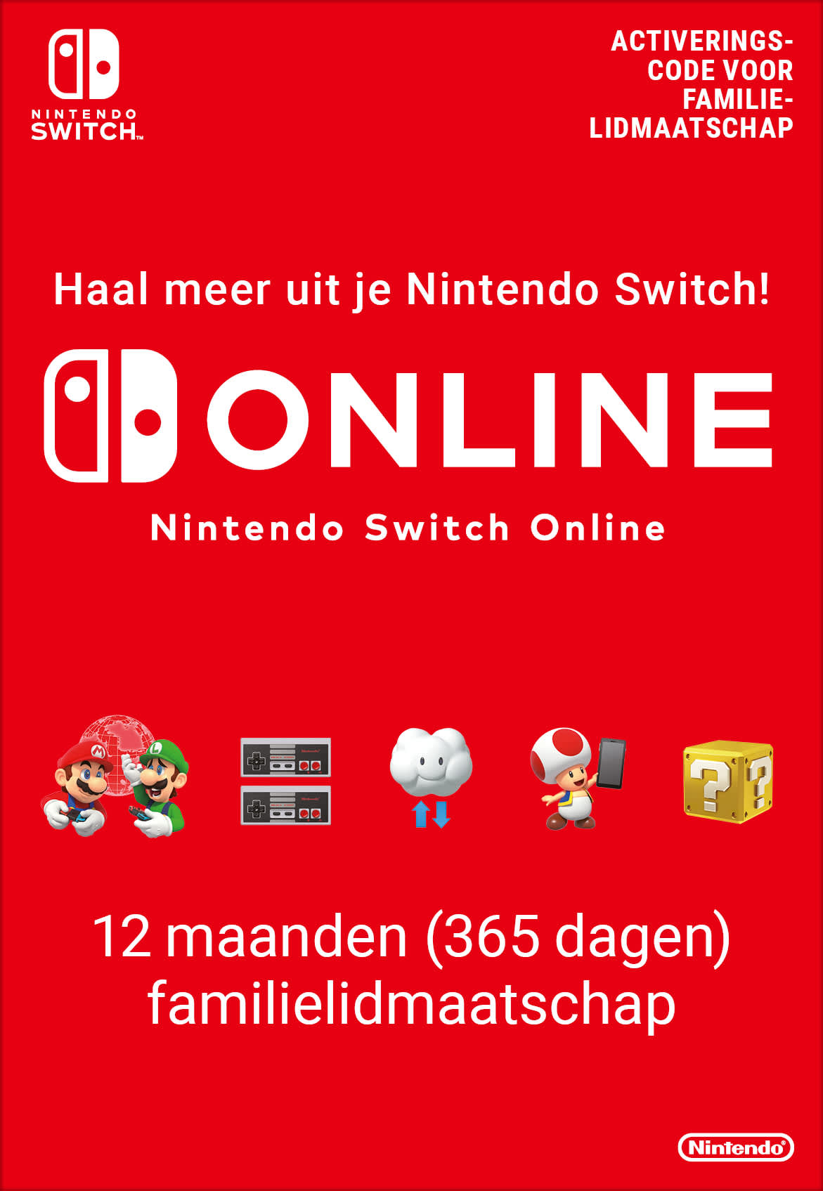 Nintendo Switch Online 12 Maanden Familie Lidmaatschap (digitaal) GamesDirerct®