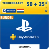 PlayStation® Plus Essential 12 Maanden Tegoed Bundel (direct digitaal geleverd) GamesDirect®