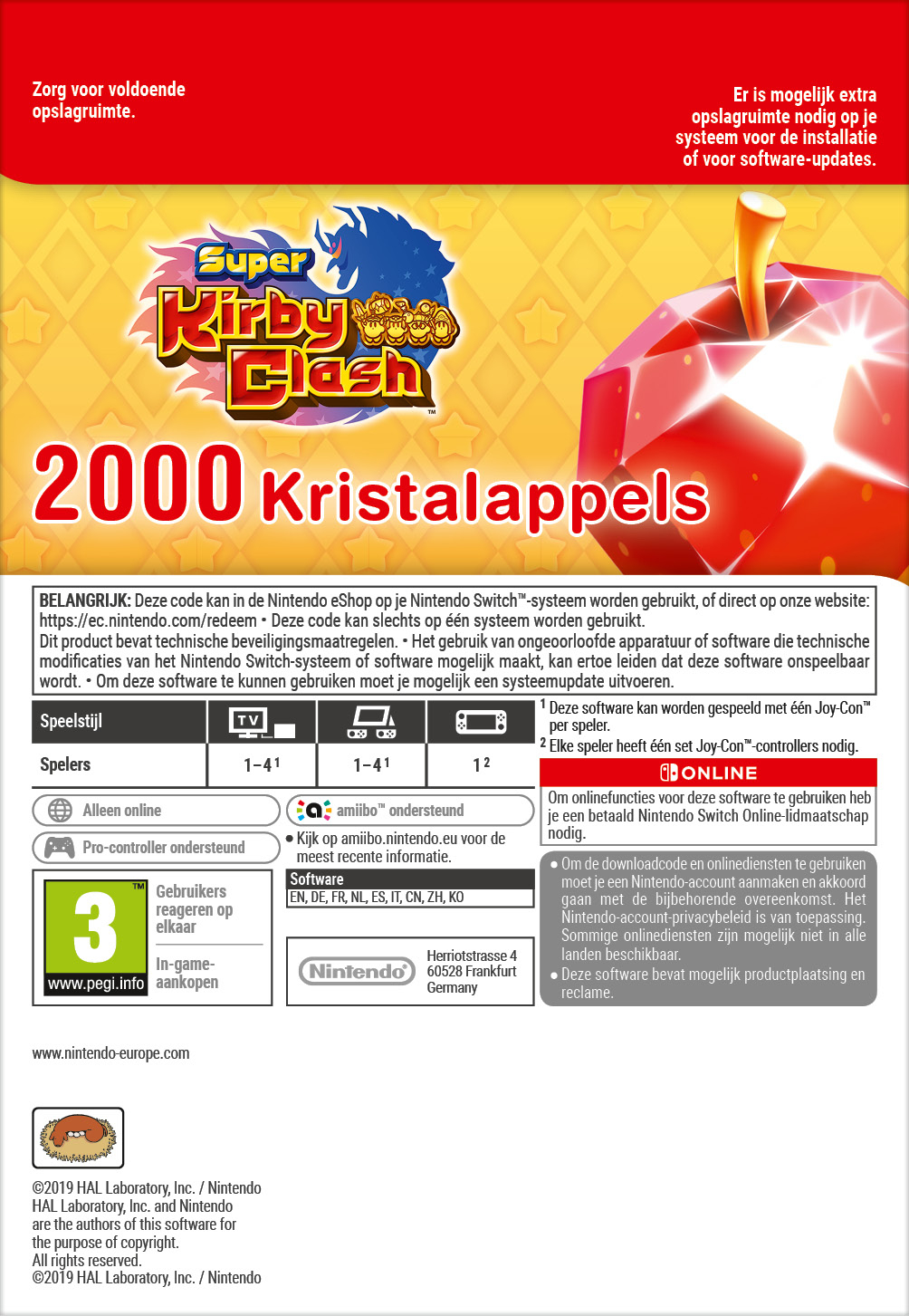 Nintendo Super Kirby Clash 2000 Gem Apples