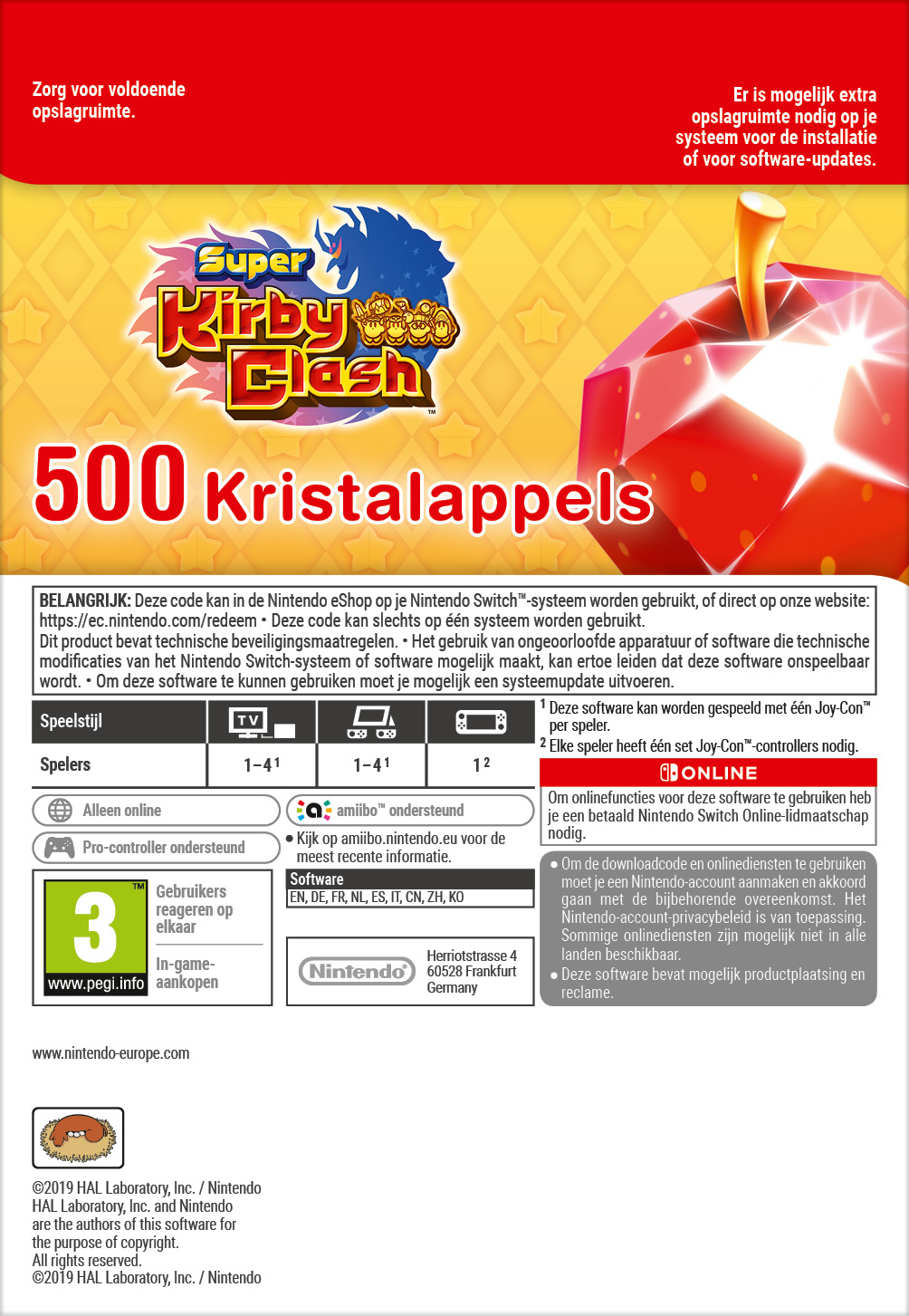 500 Nintendo Super Kirby Clash Gem Apples