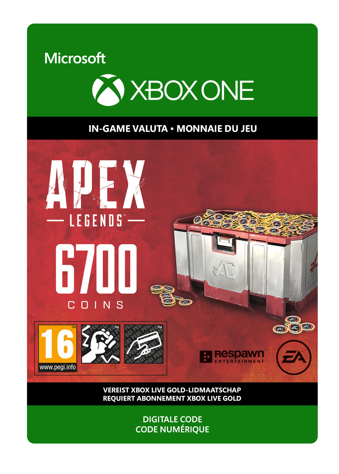 6700 Xbox Apex Legends Coins - Xbox One (direct digitaal geleverd) GamesDirect®